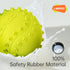 LaRoo Squeaky Dog Ball Toy, Durable Natural Rubber Chew Toy for Small Medium Large Dogs, Floating Training (6.5CM Green)