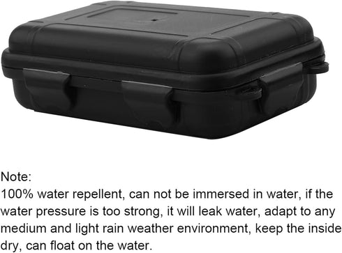 Outdoor Survival Waterproof Storage Carry Box Shockproof Plastic Container with Foam for Camping (Black, L)