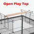 36-Inch Deluxe Wrought Iron Bird Flight Cage with Rolling Stand for Parrots, Conure, Lovebird, Cockatiel