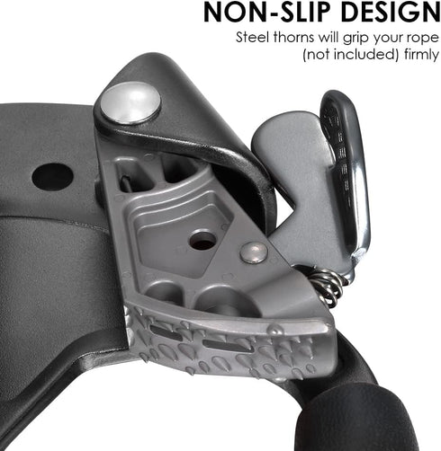 LIXADA Climbing Hand Ascender - 8-13mm Vertical Rope Access with Ergonomic Rubber Handle - CE Certified