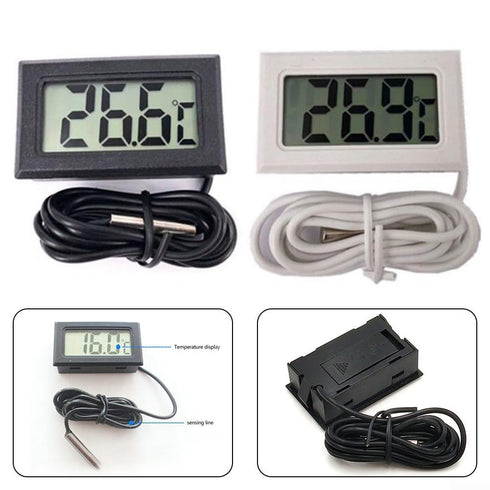 HanOaki Compartments(1m Digital Thermometer With Hold Function For Stable Temperature Readings In Fish Tank Water