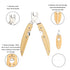 Wooden Deshedding Brush & Nail Clipper for Dogs Cats, 2-in-1 Grooming Kit for Short/Long Hair with Storage Box