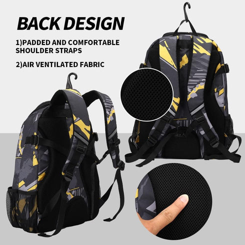 Sports Baseball & Softball Bat Bag for Youth & Adults, Backpack with Shoe Compartment and Fence Hook