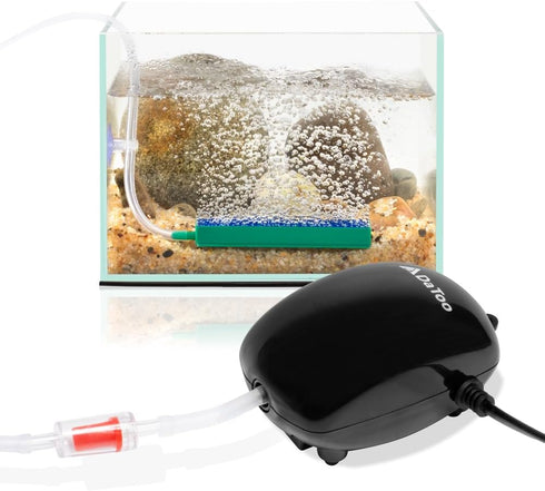 DaToo 1-300 Gallon Aquarium Air Pump, 2.5W/3W/4.5W, 32GPH/64GPH/210GPH, Quiet Aerator with Accessories