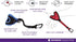 EzyDog Premium Handy Dog Leash, 15”, Red, Soft Neoprene Glove for Running or Jogging