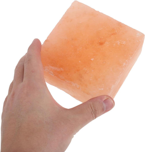 4"X4"X2" Kichvoe Natural Mineral Rich Salt Lick Block for Animals - Pink Hard Himalayan Salt Brick for Cows Sheep