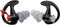 SureFire EP4 Sonic Defenders Plus Filtered Earplugs, Triple flanged Design, Reusable, Black,