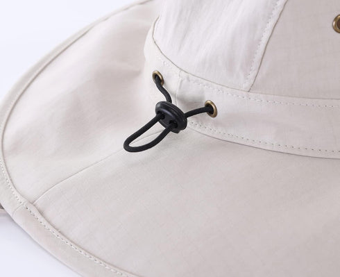 Home Prefer Men's Summer Bucket Sun Hat, Wide Brim Fishing Safari Hat UPF 50+