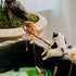 Mini Cute Cat Fishing Figurine, Aquarium Ornaments, Animal Statues for Home Decoration