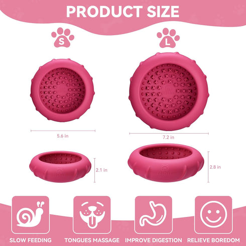 Dog Lick Bowl, Bestalk Wobbly Freeze Bowl Enrichment Feeder for Dogs, Anxiety Relief Lick Mat Puzzle Toy