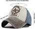 Vintage Baseball Cap Fashion Rivets Cross Letters Denim Cotton Frayed Edge Sunhat Adjustable Unisex