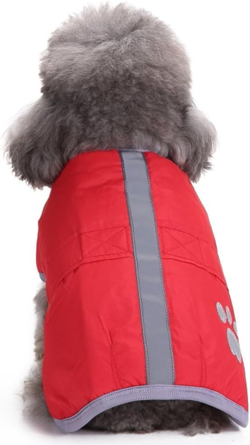 Pet Dog Two Sides Reflective Wear Fashion Warm Coat, Cotton-Padded Dowan Jacket for Autumn and Winter