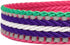 Blueberry Pet 3M Reflective Multi-Colored Stripe Martingale Safety Training Dog Collar, Small, Pink Emerald Orchid