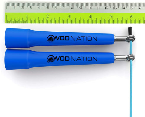 WOD Nation Adjustable Speed Jump Rope for Men, Women & Children - Fast Fitness Skipping Rope for Boxing, MMA