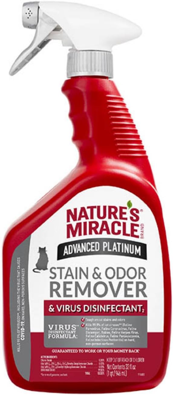 Natures Miracle Advanced Platinum Stain And Odor Remover And Virus Disinfectant 32