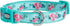 Floral Dog Collars - Adjustable Nylon Collar with Quick Release Buckle for Female & Male Dogs, Green, Medium