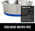 Gorilla Grip Stainless Steel Dog Bowl Set of 2, Heavy Duty Feeding Dishes with Rubber Base, Holds 2 Cups (16 fl oz)