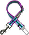 Blueberry Pet Dog Leash, 3M Reflective Adjustable Dog Seat Belt for Car, 1-Inch Width, Violet & River Blue