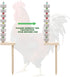Oooct 2 Pack Chicken Chewing Toy, Chick Beak Grinding Calcium Stone with Wood Stake, Chicken Cage Accessories, Cage