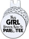 This Girl Knows How to Par Tee Golf Ball Marker with Magnetic Hat Clip, Funny Golf Accessories