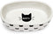 Park Life Designs 5.25" Oval Cat Dish, Monty (White)