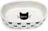 Park Life Designs 5.25" Oval Cat Dish, Monty (White)