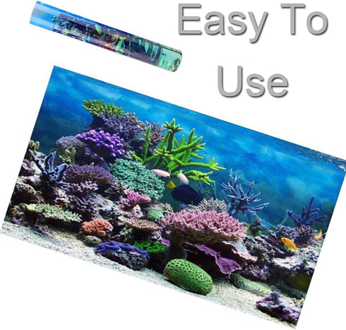 Fish Tank Poster Coral Aquarium Background, Underwater Poster Stickers for Fish Tank 61 * 30
