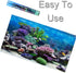 Fish Tank Poster Coral Aquarium Background, Underwater Poster Stickers for Fish Tank 61 * 30