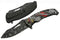 SZCO Supplies 8.5” Jack Of Hearts Skull Liner Lock EDC Folding Knife with Pocket Clip