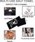 Funny Golf Towel - Best PAPA by Par, Embroidered Golf Gifts for Men with Clip