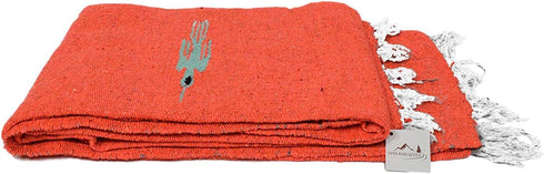 Thunderbird Heavyweight Yoga Blanket or Throw - Tangerine Orange, Made for Yoga! Vibrant Color!