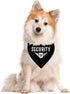 Security Dog Bandana, Black Pet Dog Scarf Accessories, Funny Cute Triangle Scarf for Small Medium Large Dogs