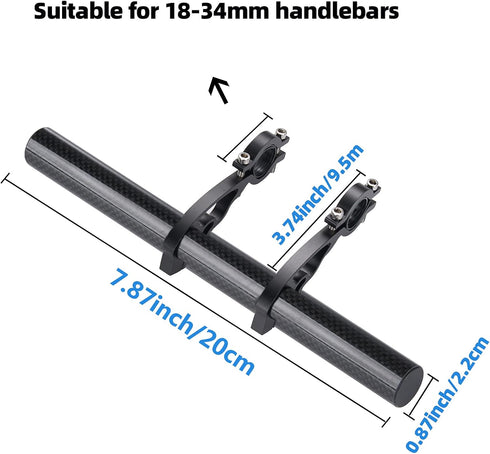 Yizhet Bike Handlebar Extender, Lightweight Durable Double Bracket for Bicycle Speedometer, GPS, Phone