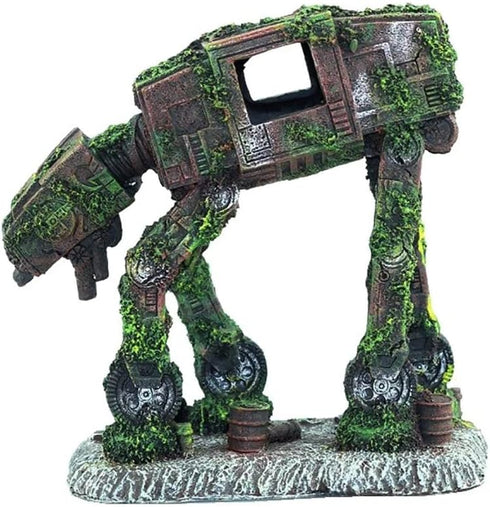 AT-AT Walker Aquarium Decorations - Cool Fish Tank Decor for Betta Fish Hide Cave Ornament