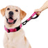 PLUTUS PET Short Dog Leash 10 Inch for Large Dogs with Locking Carabiner Clip & Padded Handle, Pink