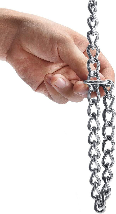 Mogoko Stainless Steel Dog Choke Chain Collar, Puppy Metal P Chain Slip Collar for Training Walking (3.5mm;22.0 Inch)