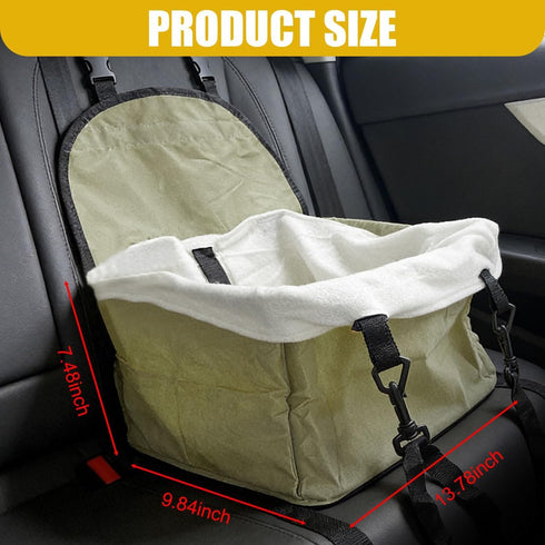 KPFILEH Dog Car Seats for Small Dogs, Portable Soft Auto Pet Booster Seats with Adjustable Safety Leash, Foldable Puppy