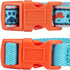 Blueberry Pet Adjustable Dog Collar Pack of 2, Sky Blue with Detachable Orange Flower Accessory, Medium, Neck 14.5"-20"