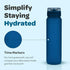 Hydracy Water Bottle with Time Marker - Large BPA Free Leak Proof Gym Bottle with Fruit Infuser for Fitness