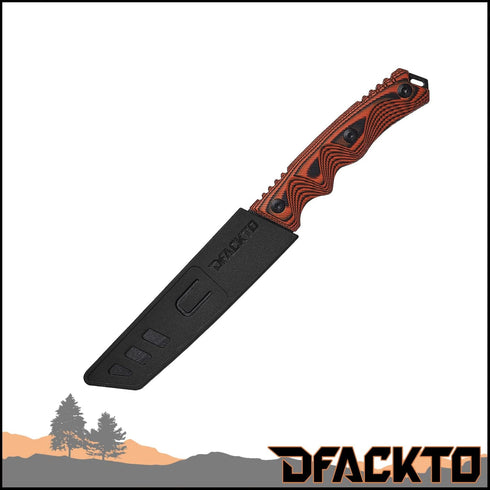 Interceptor 5.5 Inch Tanto Utility Kitchen Knife for Cooking, Camping, High Carbon Stainless Steel