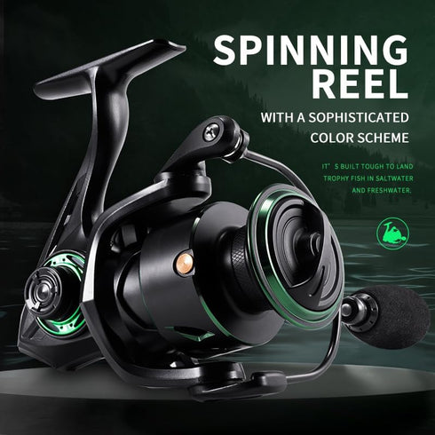 RF Spinning Reels, Ultralight Metal Fishing Reel with 5.2:1 Gear Ratio for Saltwater or Freshwater