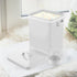Uonlytech Metal Food Storage Bucket for Kitchen and Pet Supplies White Iron Airtight Dry Food Organizer for Laundry