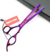 7.0in Professional Pet Grooming Scissors Set, 4pcs Straight & Thinning & Curved Scissors for Dog Grooming (Violet)