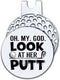 Hafhue Oh My God Look at Her Golf Ball Marker with Magnetic Hat Clip, Funny Golf Gifts for Men Women