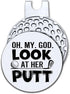 Hafhue Oh My God Look at Her Golf Ball Marker with Magnetic Hat Clip, Funny Golf Gifts for Men Women