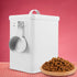 TOPPERFUN Iron Airtight Storage Bucket with Lid White Dry Food Container for Kitchen Flour Canister Suitable for Pantry