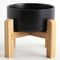 Petygooing Black Elevated Ceramic Dog Bowl for Small Breeds, Anti Slip Rubber Feeding Dish, 13.5 OZ (5.1In / 1.7 Cups)