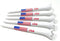 NorthPointe USA American Flag 3 ¼” Plastic Golf Tees - 100 Patriotic Tees in Bulk