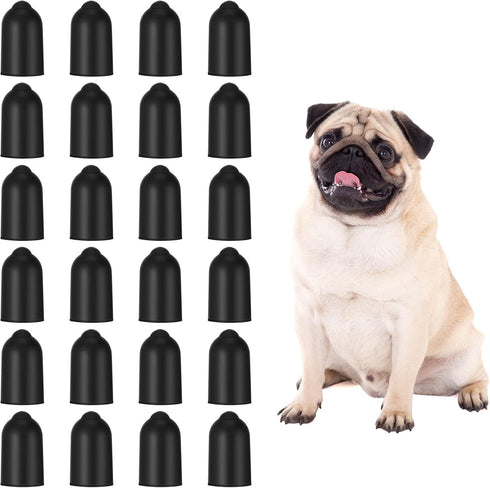 24 Pieces Shock Collar Dog Rubber Tips, Training Collar Replacement Parts for Dog Prong Collars (13 mm)