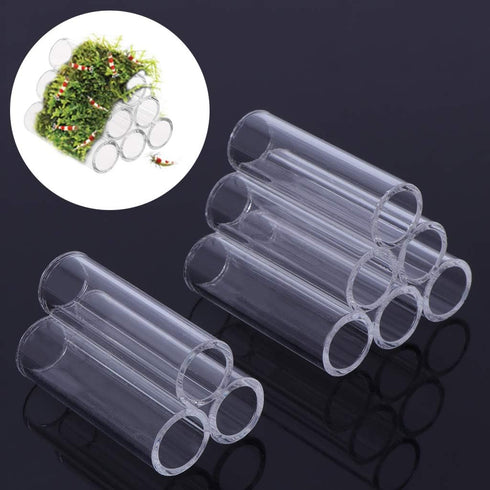 NEXAVKPR 3 6 Aquarium Decor Clear Acrylic Tube Cave House for Shrimp Cichlid Hiding Rest Spawning Tubes Tubes Heater